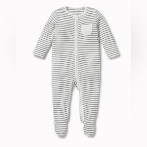 MORI Bambo. Org Cotton Clever Zip Baby Footie - 6-9M